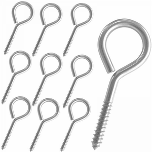 Yotlein Lot De 10 Pontet INOX, Plaque à Oeil En Acier Inoxydable, Plaque Oeillet Acier Inoxydable, Crochet De Fixation, Crochet AC-ier Inoxy-dable Pour Suspendre Des Objets, Accessoires De Bateau