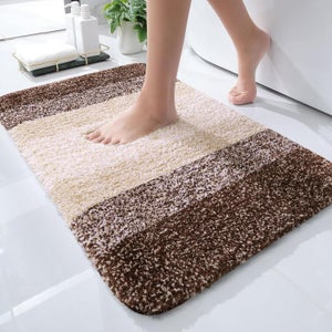 Tappetino da bagno antiscivolo, ultra morbido e assorbente, ideale per ingressi di bagni, ecc., 1 pezzo, nero, 60 × 90 cm | Leroy Merlin