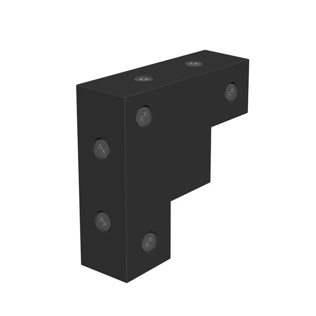 Angle de décoration noir type Barn Door 75,5 x 75,5 mm