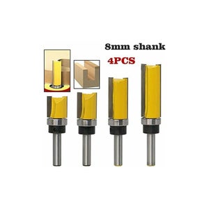 Lot De 12 Embouts De Défonceuse 6 Mm Carbure De Tungstène - Kit Complet Pour Travail Du Bois : Droit, Chamfer, Cove, V-Groove
