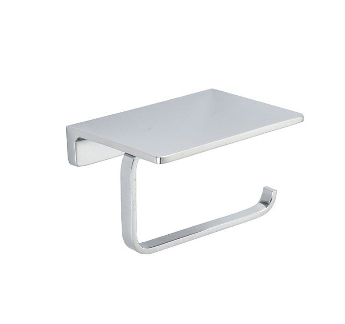 Uchwyt na papier toaletowy z półką, chrom