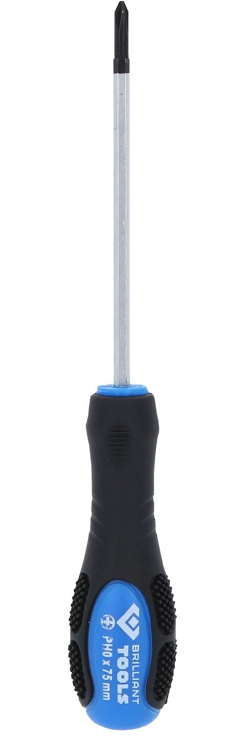 BRILLIANT TOOLS Wkrętak krzyżakowy z nasadką udarową PH0 - BT034807