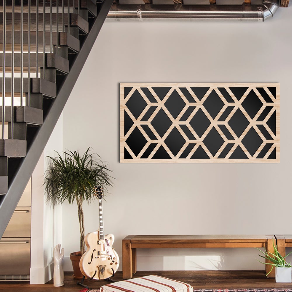 GEOMETRIE - LASERCUT Ossature Meuble Composite Bois Et PVC 70X140 CM - 4