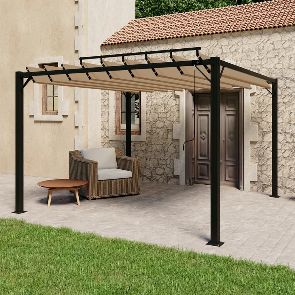 Gazebo da Giardino | Gazebo da Esterno con Tetto a Lamelle 3x3 m in ...