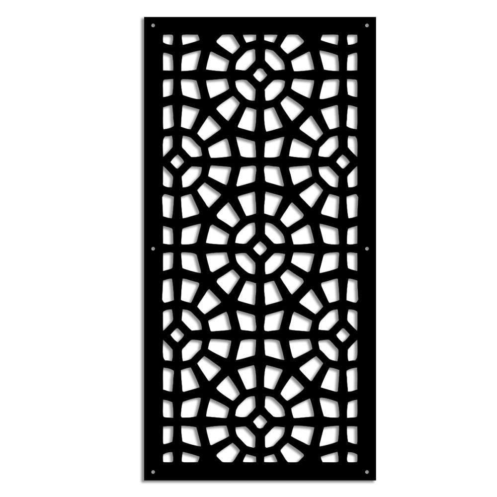 SANPIETRINI - Panel perforowany z PVC - Parasol przeciwsłoneczny - Rozmiar 98x198 cm - Grubość 1 cm - Kolor CZARNY