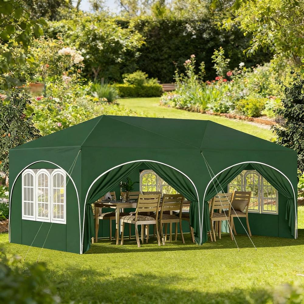 Carpa pabellón plegable 583x293x265 cm con 6 paredes desmontables ...