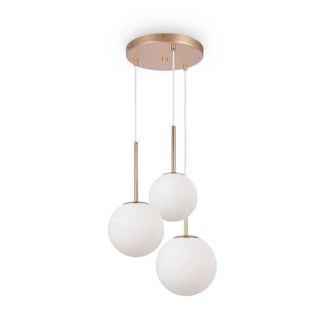 Lampa wisząca białe okrągłe klosze Basic form Maytoni MOD321PL-03G1