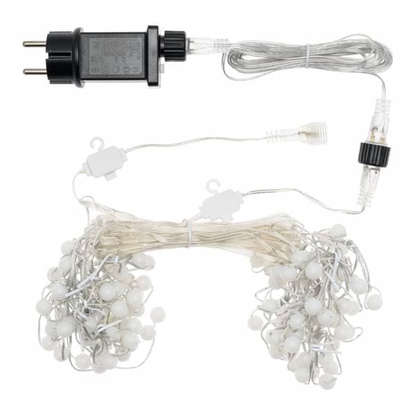 Guirlande stalactite lumineuse 4M 100 mini boules LED blanc chaud 8 jeux lumières IP44 SMART Connect 31V Lotti - 4