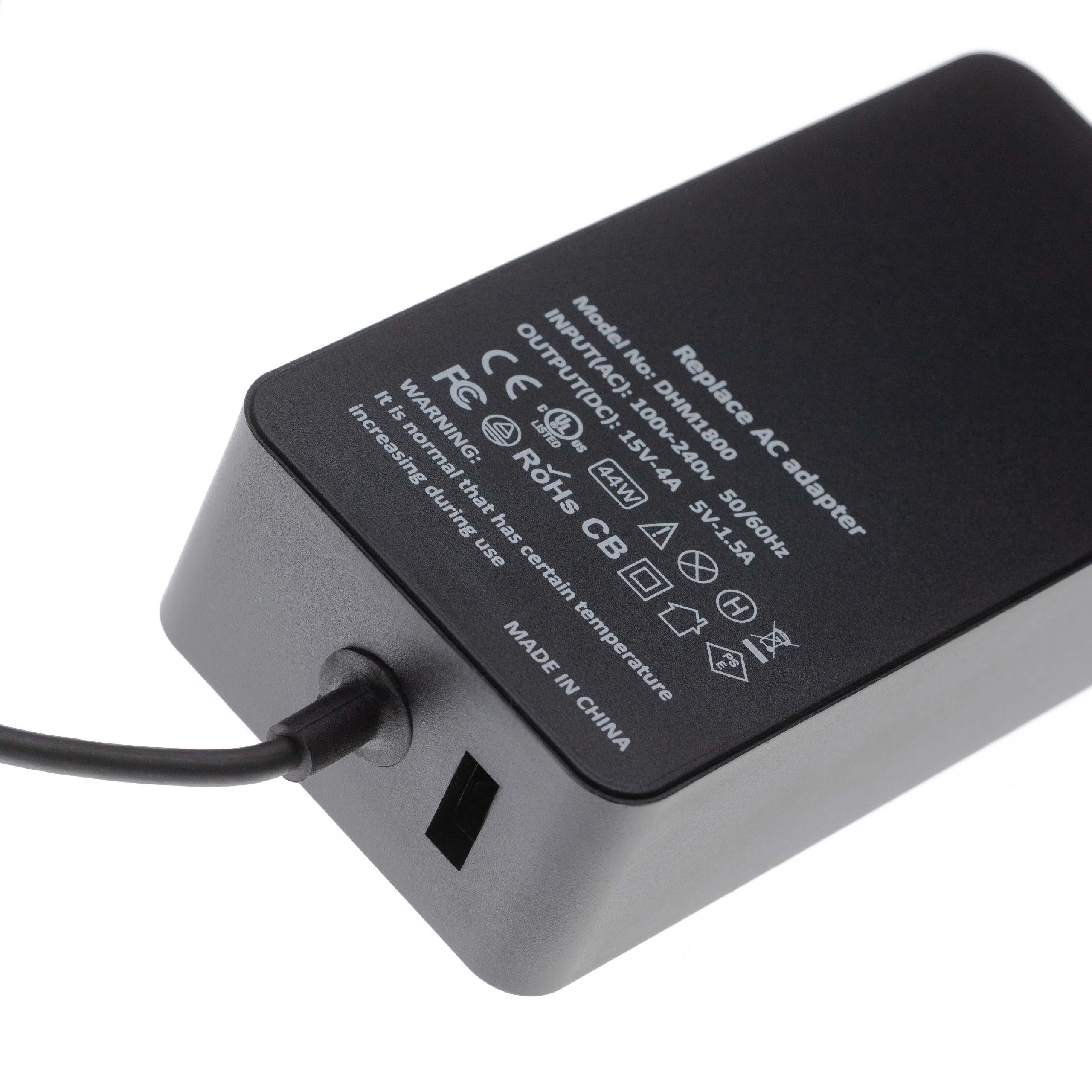 CARICABATTERIA MICROSOFT Surface PRO Laptop 65W da 65W, Nero