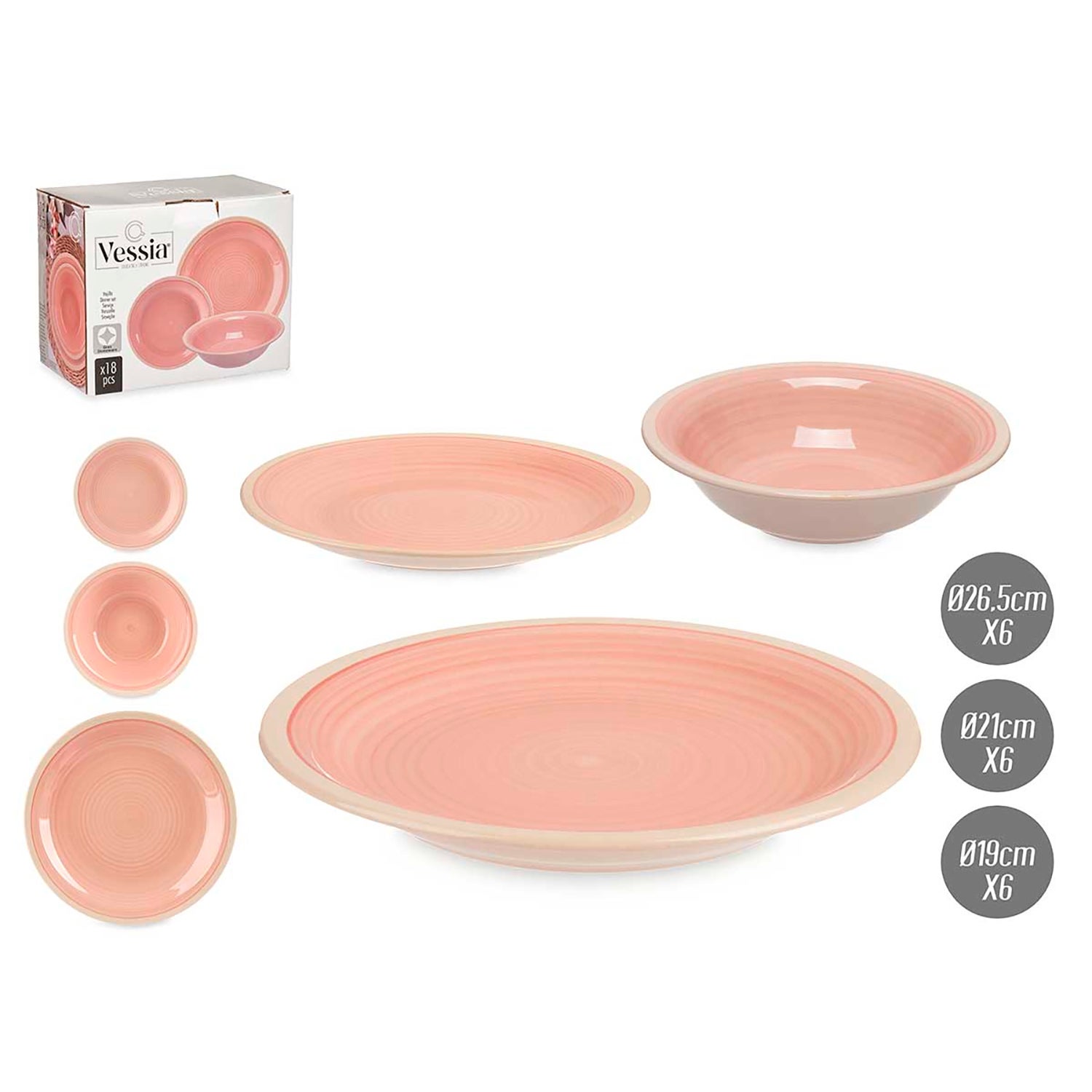 MiraHome 8 Contenitori Rettangolari Piatti 0,75L - Coperchi Rosa, Per Frigo E Congelatore - Qualità Austriaca