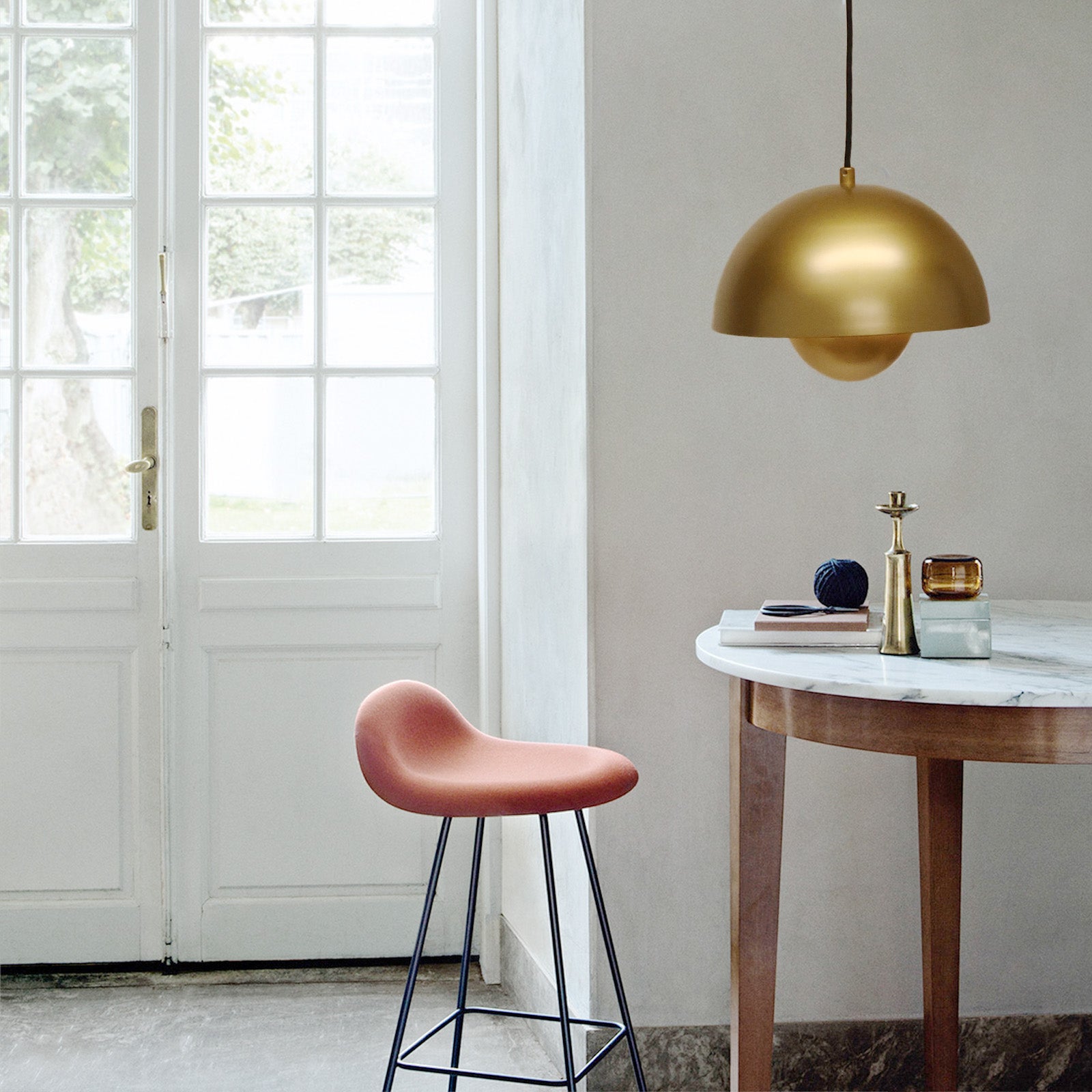 Suspension Plafonnier Lustre Floral Doré E27 avec Design 