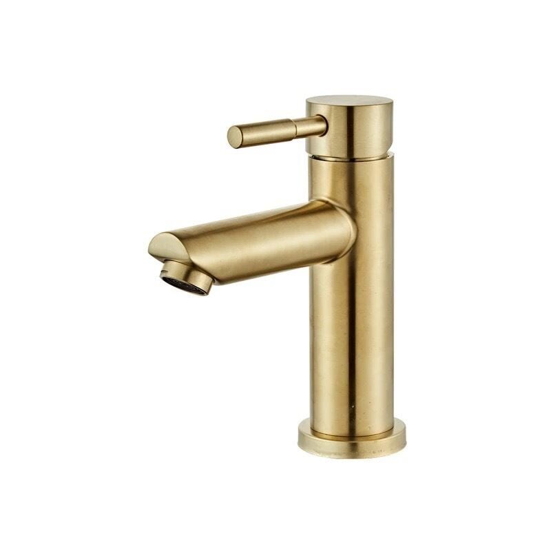 Rubinetto Lavabo Dorato Moderno,Miscelatore Bagno Design in Acciaio Inossidabile Resistente - 2