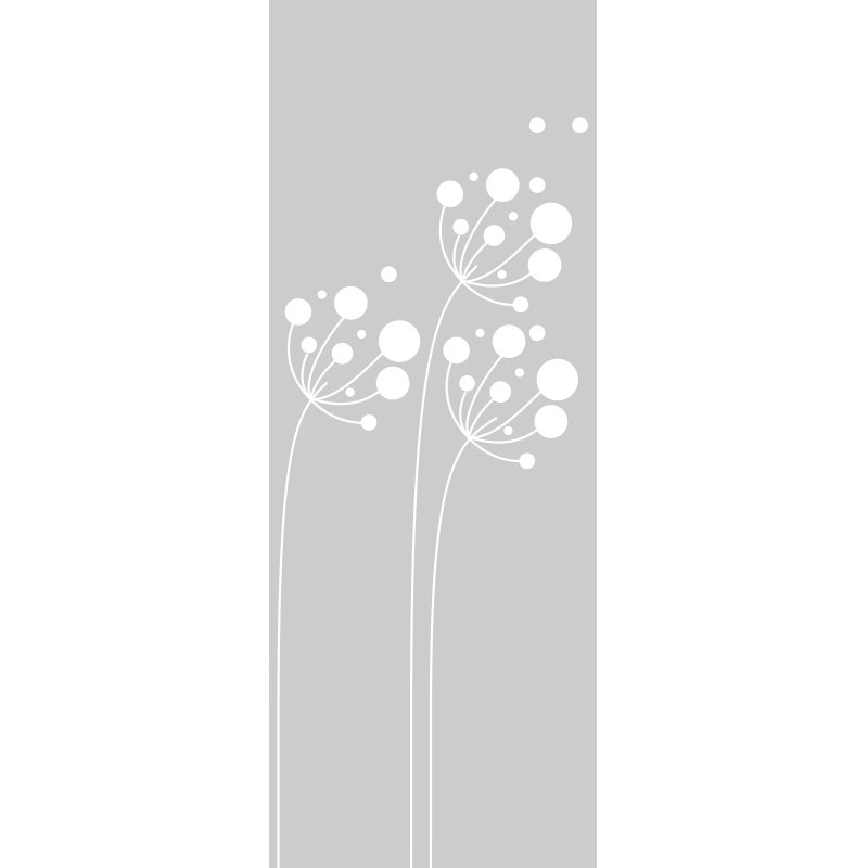 Adesivo porta di doccia Fiori artistici - Sticker adesivo - adesivi murali - 95X35cm - 7