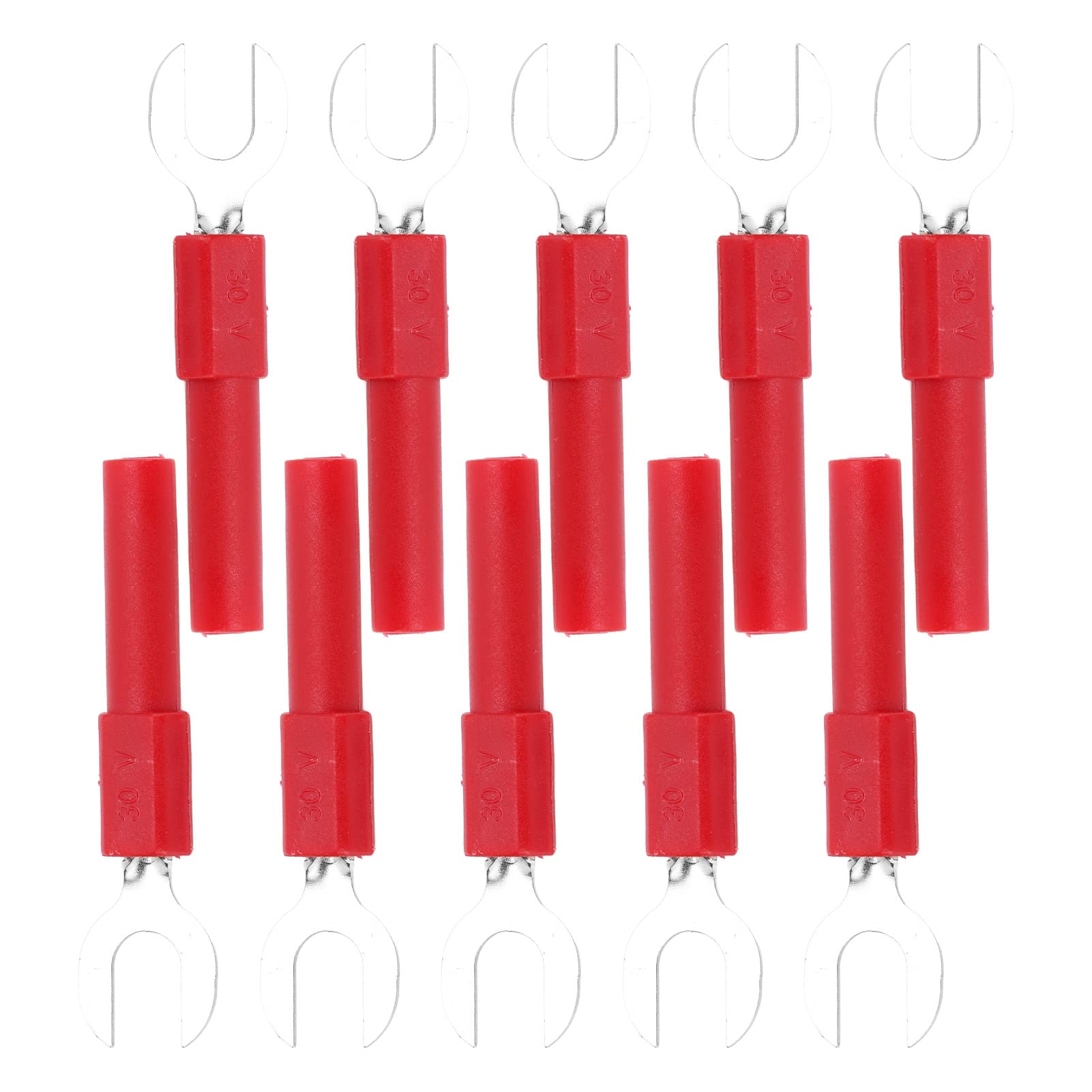 Nakamichi connettori a banana 12-18 AWG 4 mm placcati in oro 24 K adattatore spina a banana per altoparlanti cablati, amplificatore per altoparlanti HiFi 8 pezzi (4 paia) Spina banana forcella