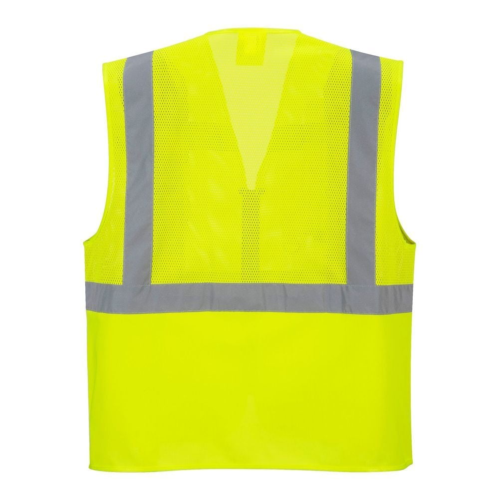 Gilet haute visibilité Portwest grillage executive ventilé MADRID Jaune Fluo L - 2