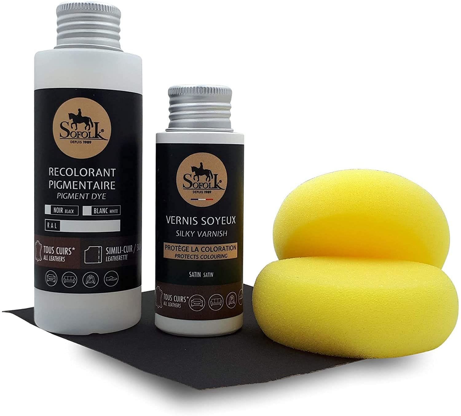 Sofolk Kit Di Riparazione Per Pelle, 21 Colori Proposti: Riparazione + Vernice Per Pelle + Vernice Per Volante O Ritocco Di Sedile Auto, Etc (9011 - Foto 3