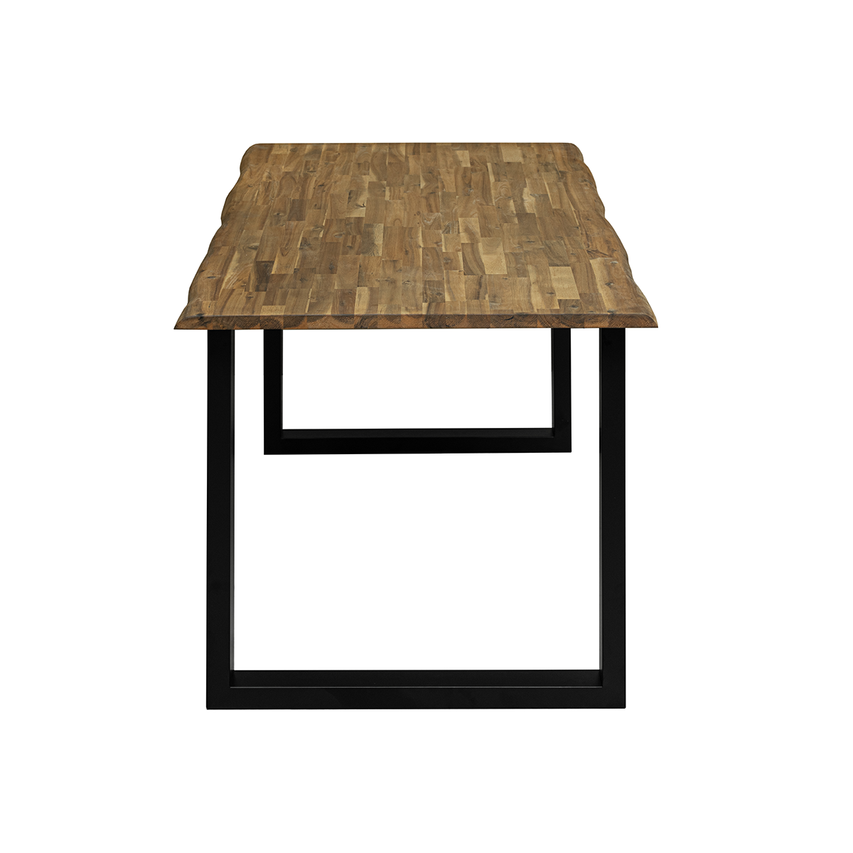 Plateau de Table Acacia bord naturel pré-huilé Teck, L.180 cm x l.80 cm, Ep.26 mm - 2