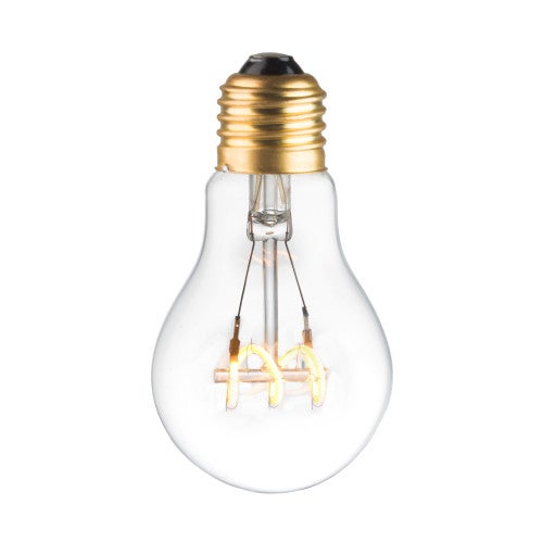 Pack 3 ampoules E27 LED déco blanc chaud filament spirale ECOLICHT