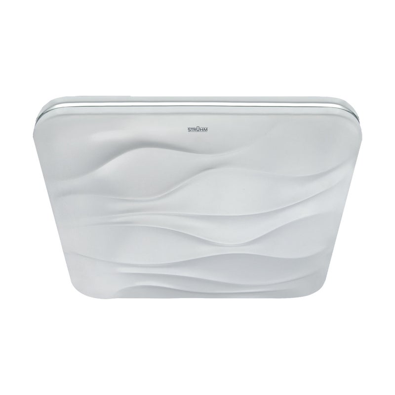 Plafon Klara kwadratowy biały LED 36W 4100K 2210lm wym: 5,6 x 43 cm IP44 tworzywo sztuczne Struhm