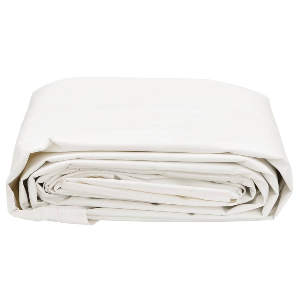Bâche en toile avec revêtement en PVC, 650 g/m², blanche, pour le garage, 2,5 × 4,5 m - 3