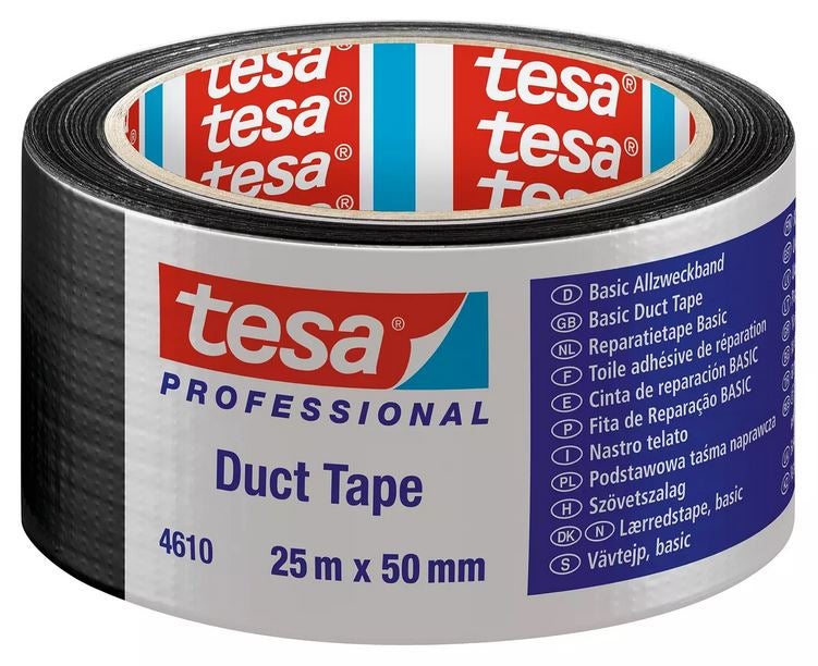 Ruban adhésifs tesa duct tape 4610 noir 25mx50mm (Par 6) - 4