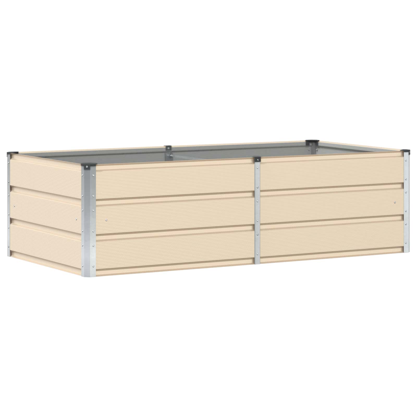 vidaXL Jardinière Ivoire 160 x 80 x 45 cm Acier - 2