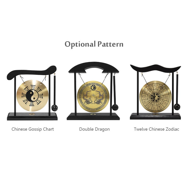 Mini Desktop Gong Table Wind Chime Percussion Instruments avec Mallet ...