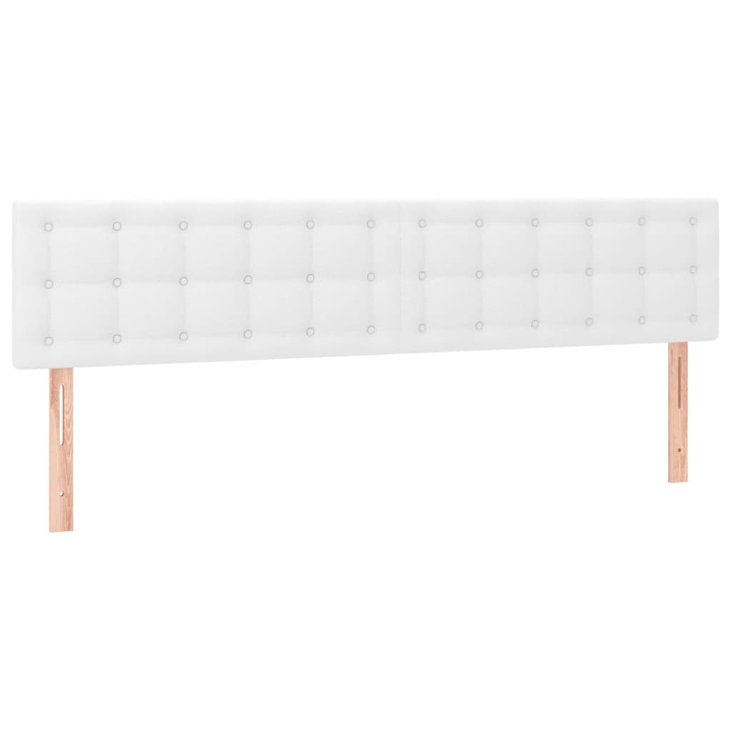 Cadre de lit sans matelas blanc 120 x 190 cm similicuir - 8