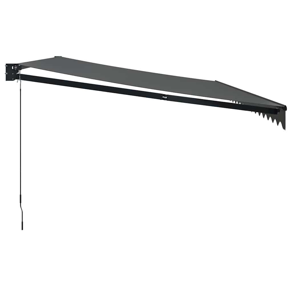 Auvent rétractable anthracite 5x3 m tissu et aluminium vidaXL - 5