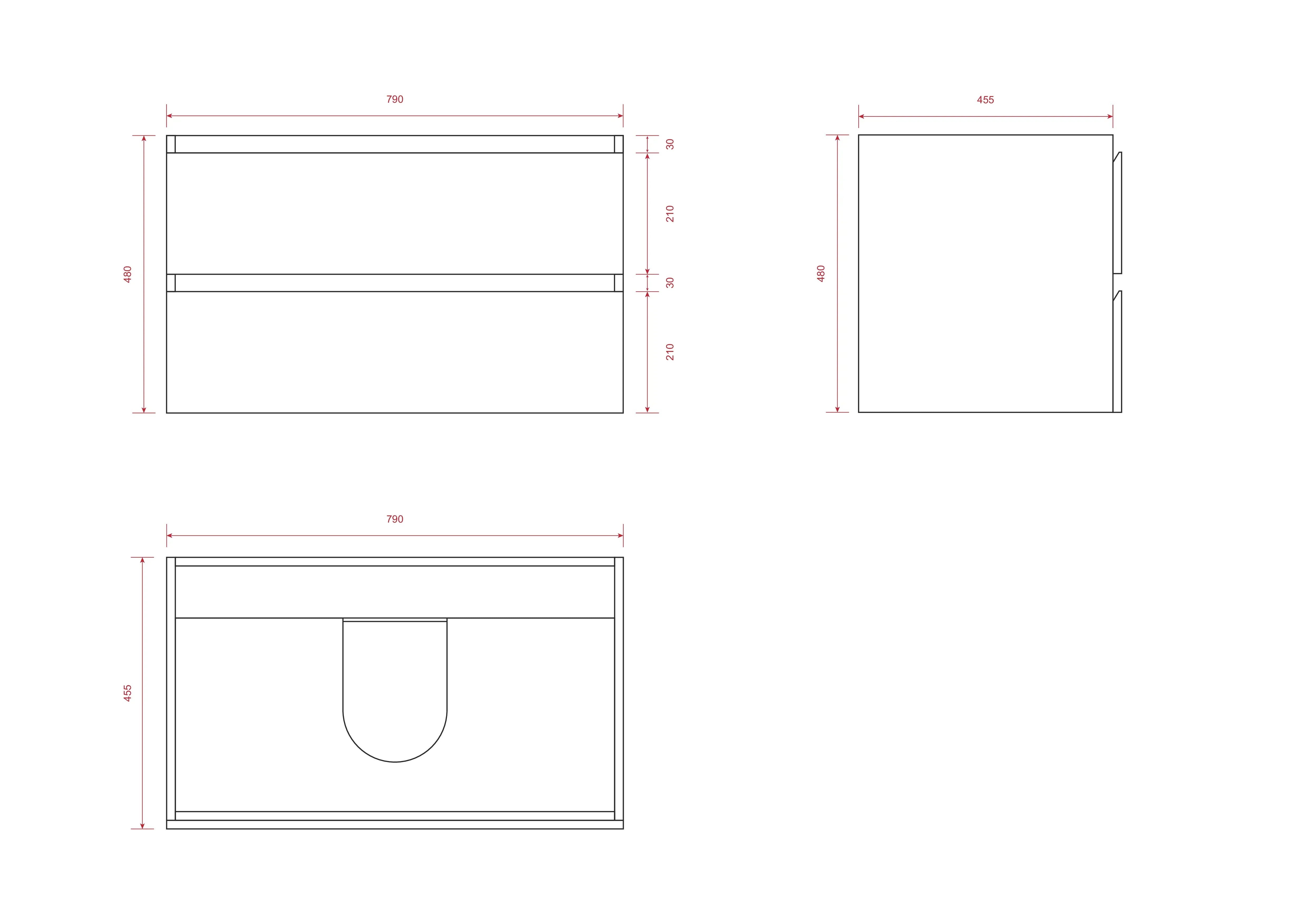 Mirlux Mobile bagno Mirlux Sova - 80 cm - Noce - Lavabo bianco - 8