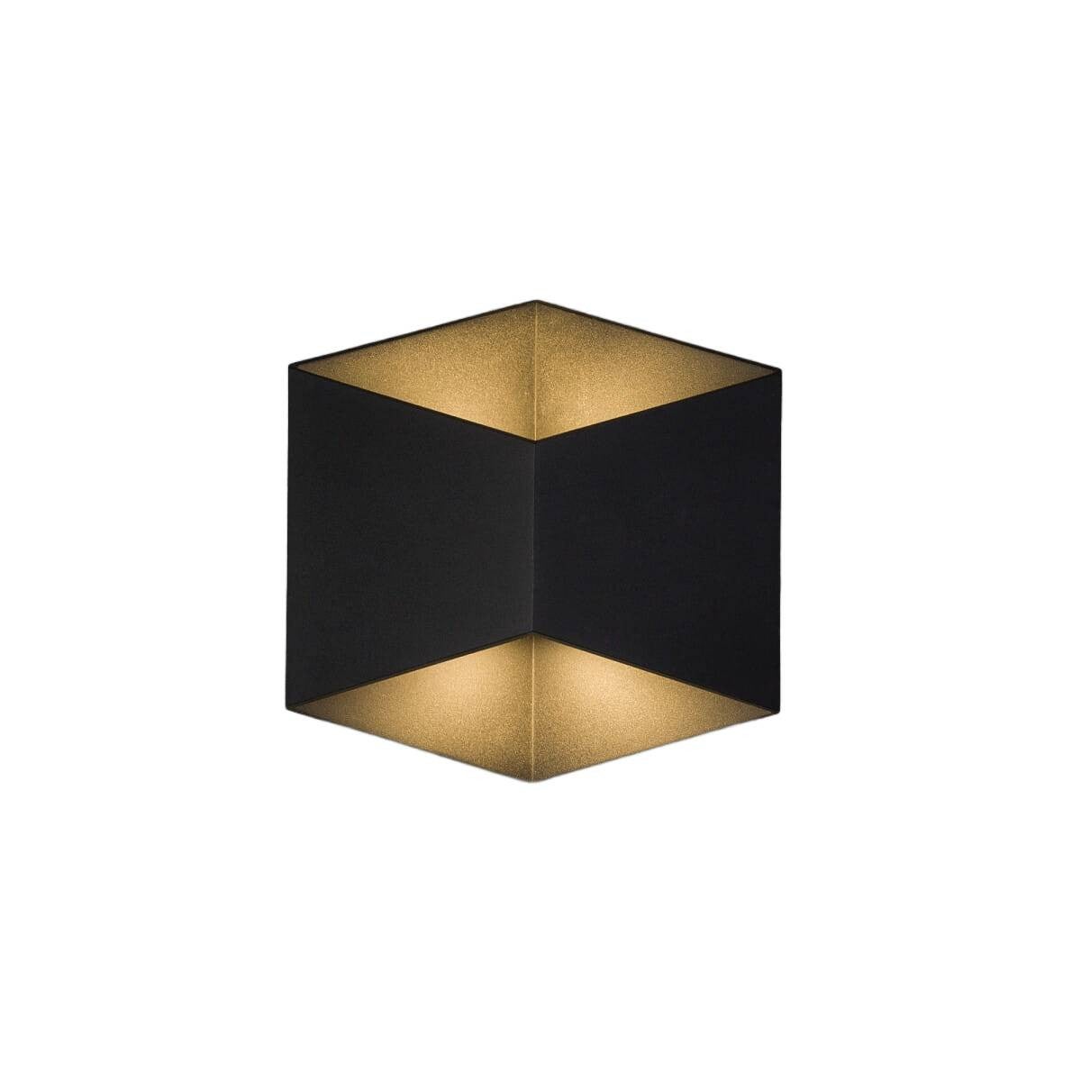 Kinkiet zewnętrzny TRIANGLES LED 5W Ciepła biel 700lm czarny wym: 17,2x17x9 cm IP54 Nowodvorski Lighting