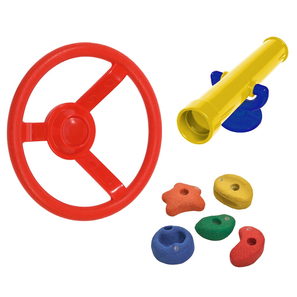 Didiseaon Volant De Jeu Pour Enfants – Plastique Léger – Fixation Rapide – Accessoire Aire De Jeux – Simulation Conduite – Dès 3 Ans