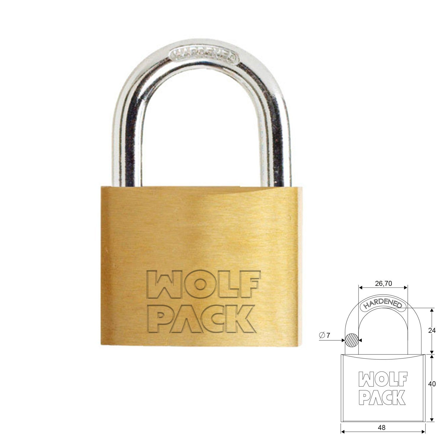 Stanley lucchetto arco standard in acciaio cementato corpo ottone 20 mm