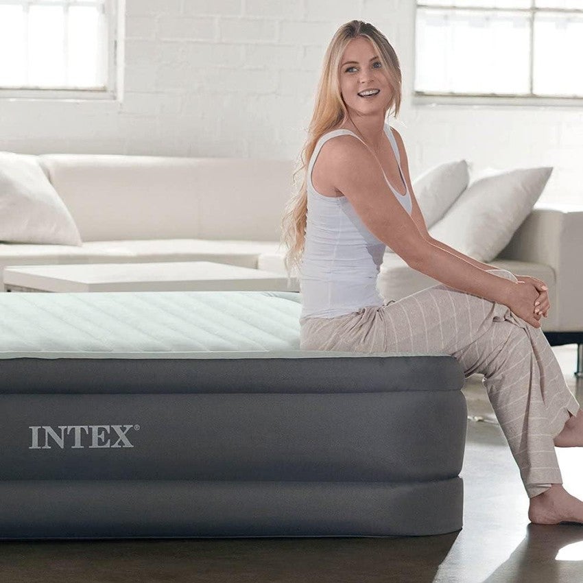 Matelas Gonflable Intex Dura-Beam Ultra Plush Avec Tête De Lit - Confort Et Pratique