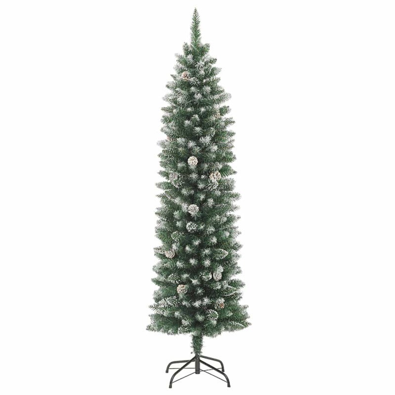 vidaXL Albero di Natale Artificiale Sottile con Base 180 cm PVC - 3