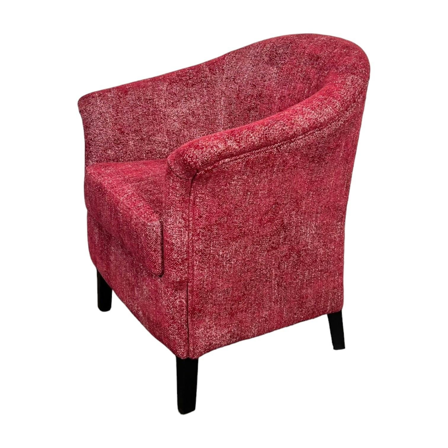 Fauteuil Cabriolet rouge chiné MIRA - 5