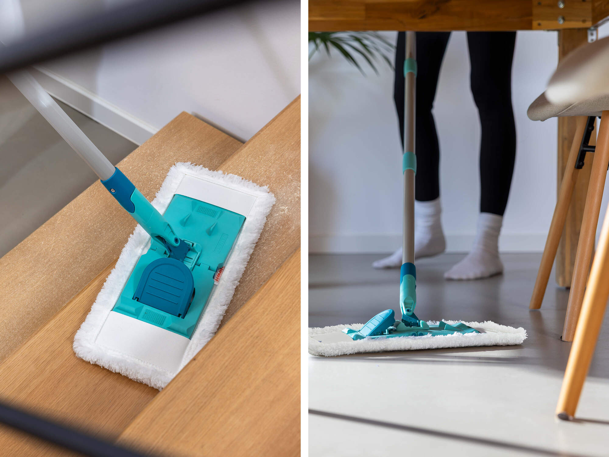 Leifheit housse Superduster Floor M 55387, housse de rechange pour balai serpillière de taille M, tous sols, lot de 2 - 3