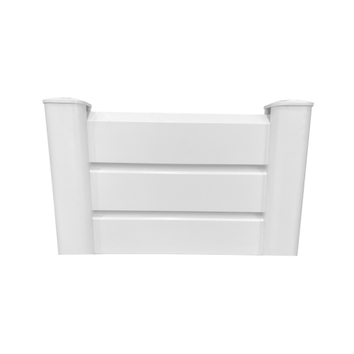 Module de clôture PVC blanc ajouré H 185 x L 150 cm ajourage horizontal - 4