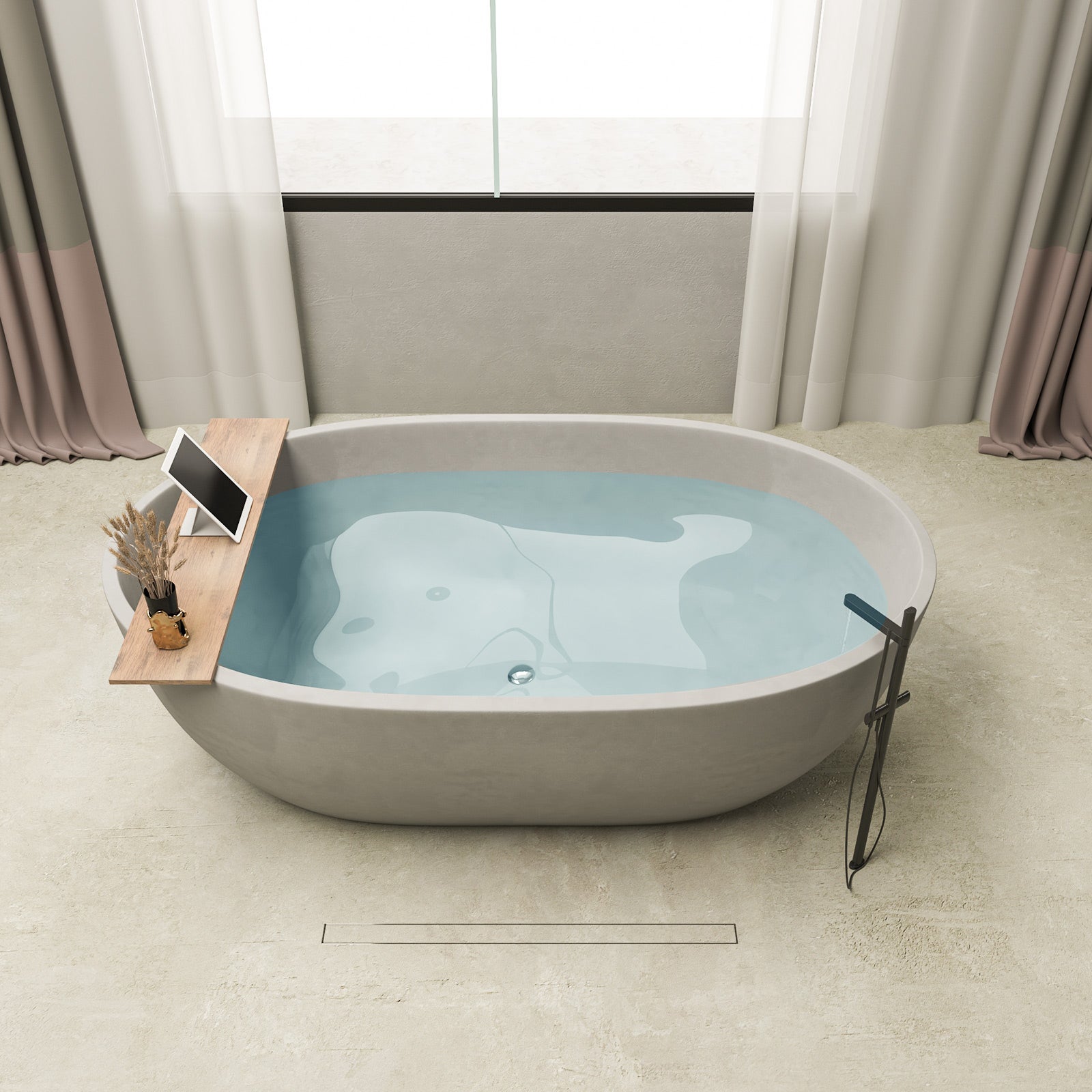 Canal para ducha italiana reversível cromado / para revestir com azulejos de 70 centímetros NOYON & THIEBAULT - 8