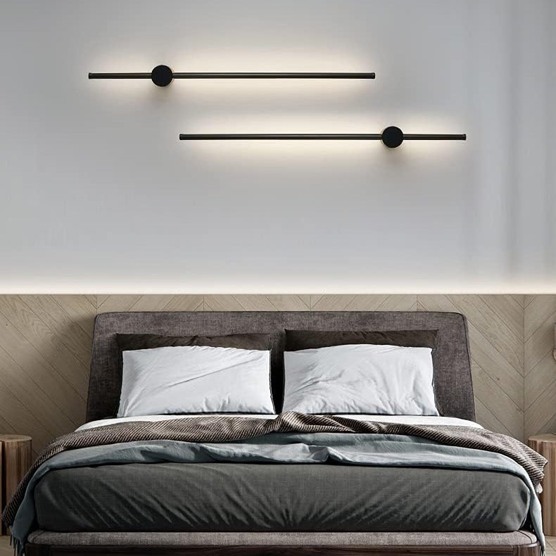 Kinkiet LED 60 cm, obrotowy lampka nocna 350°, dekoracyjne oświetlenie wewnętrzne, 3 regulowane temperatury barwowe, czarny - 2