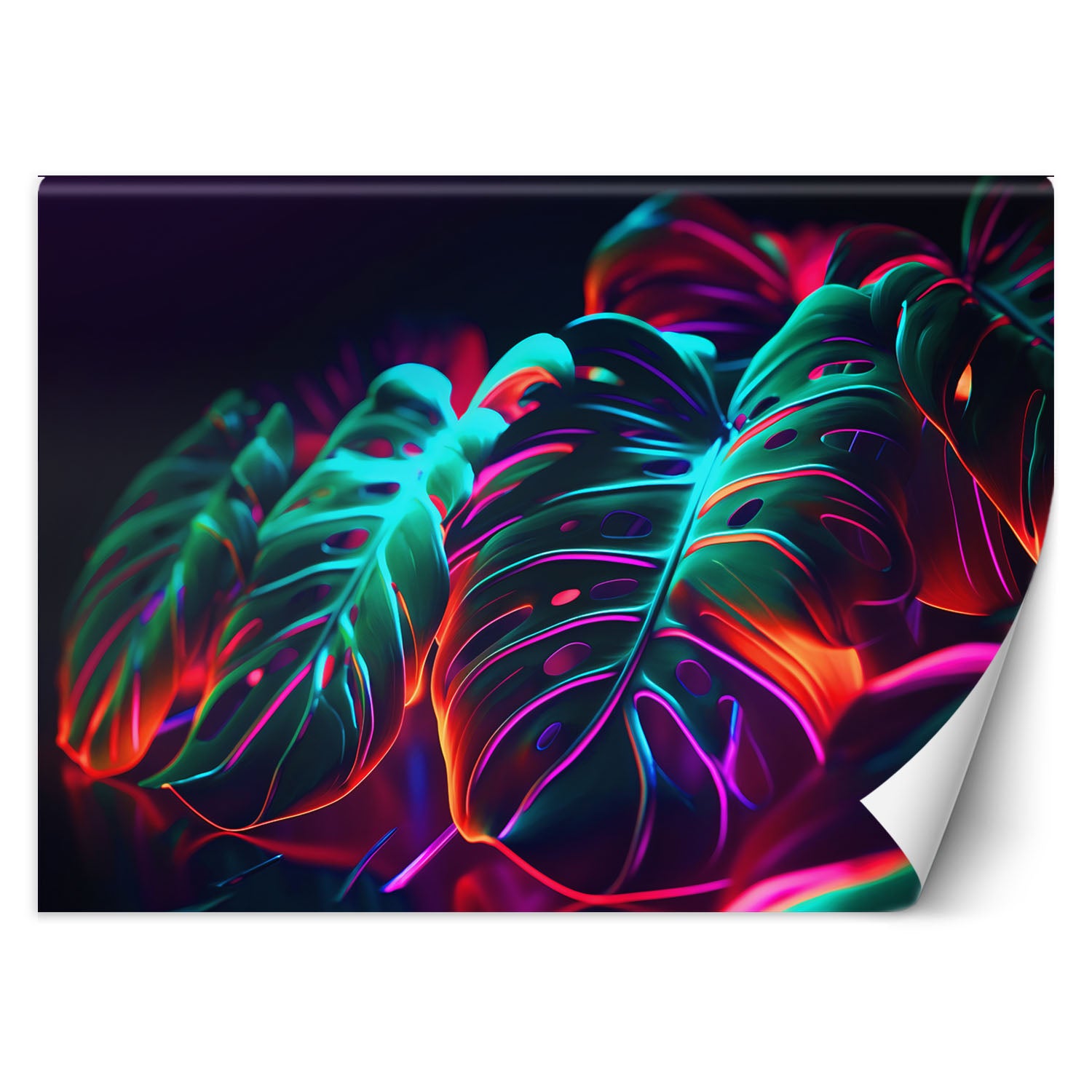 Fototapeta, Liście monstera w futurystycznym stylu 400x280