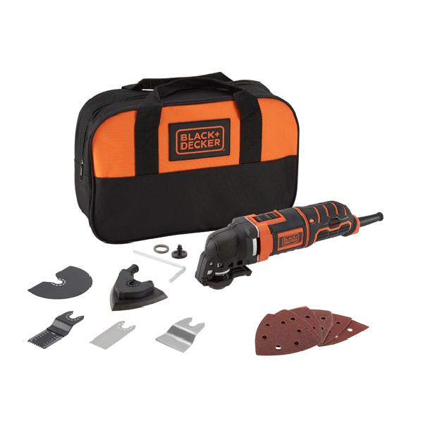 Black + Decker Black & Decker Mt300sa2 Multiherramienta Oscilante Negro/Naranja , Leroy Merlin
