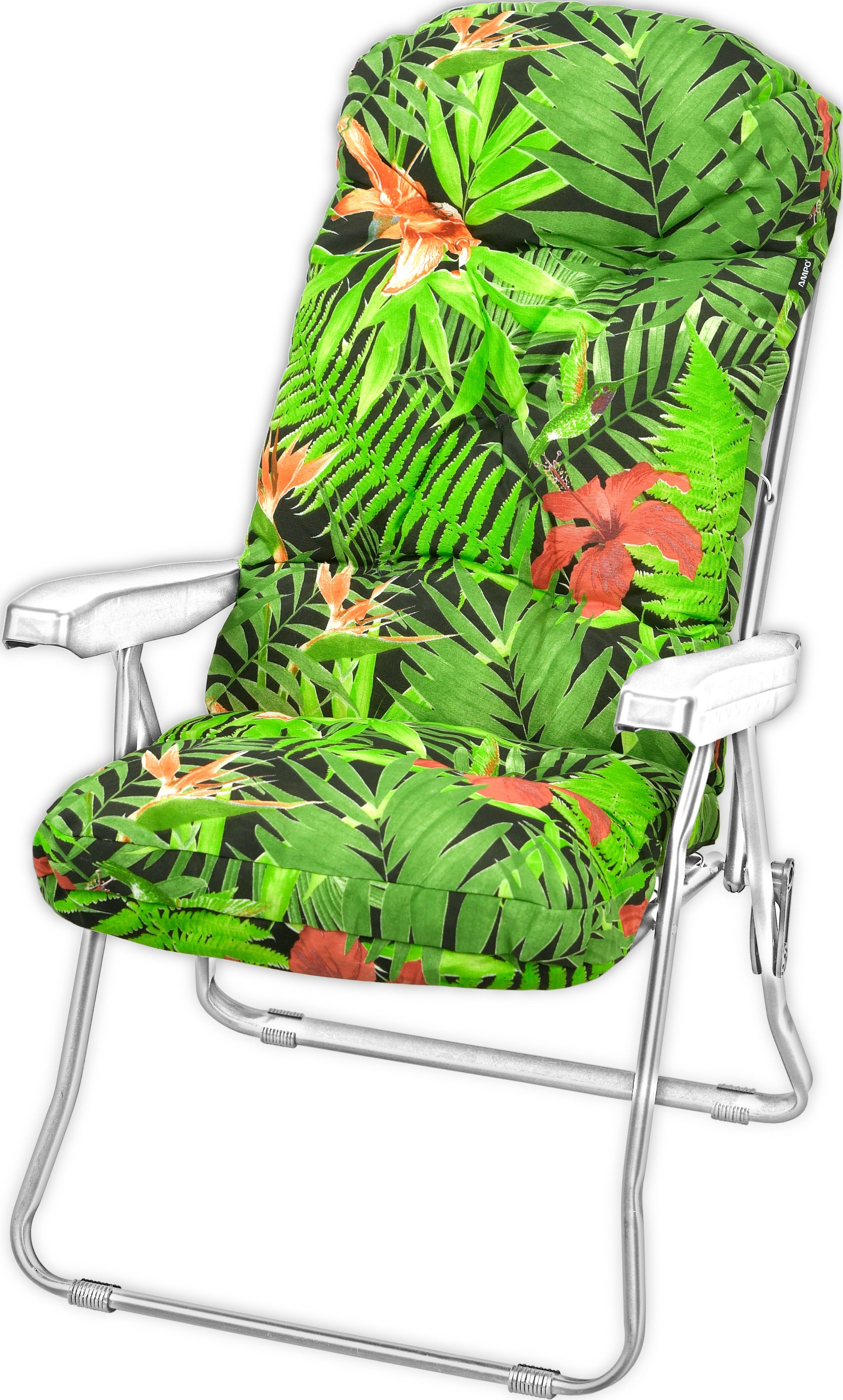 Poduszka na leżak bez podnóżka AMPO gruba zielony czarny czerwony 1 szt.