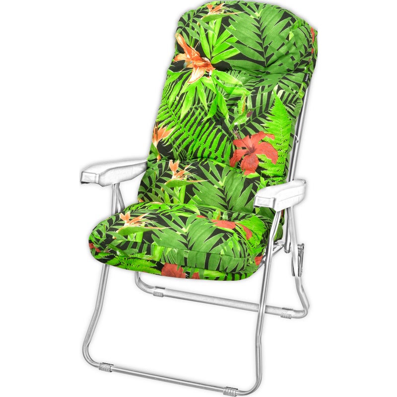 Poduszka na leżak bez podnóżka AMPO gruba zielony czarny czerwony 1 szt.