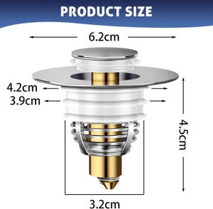 MQVXT Bonde Lavabo Universel Pop-Up 2 Pièces Avec Filtre Anti-Colmatage - 32-42mm