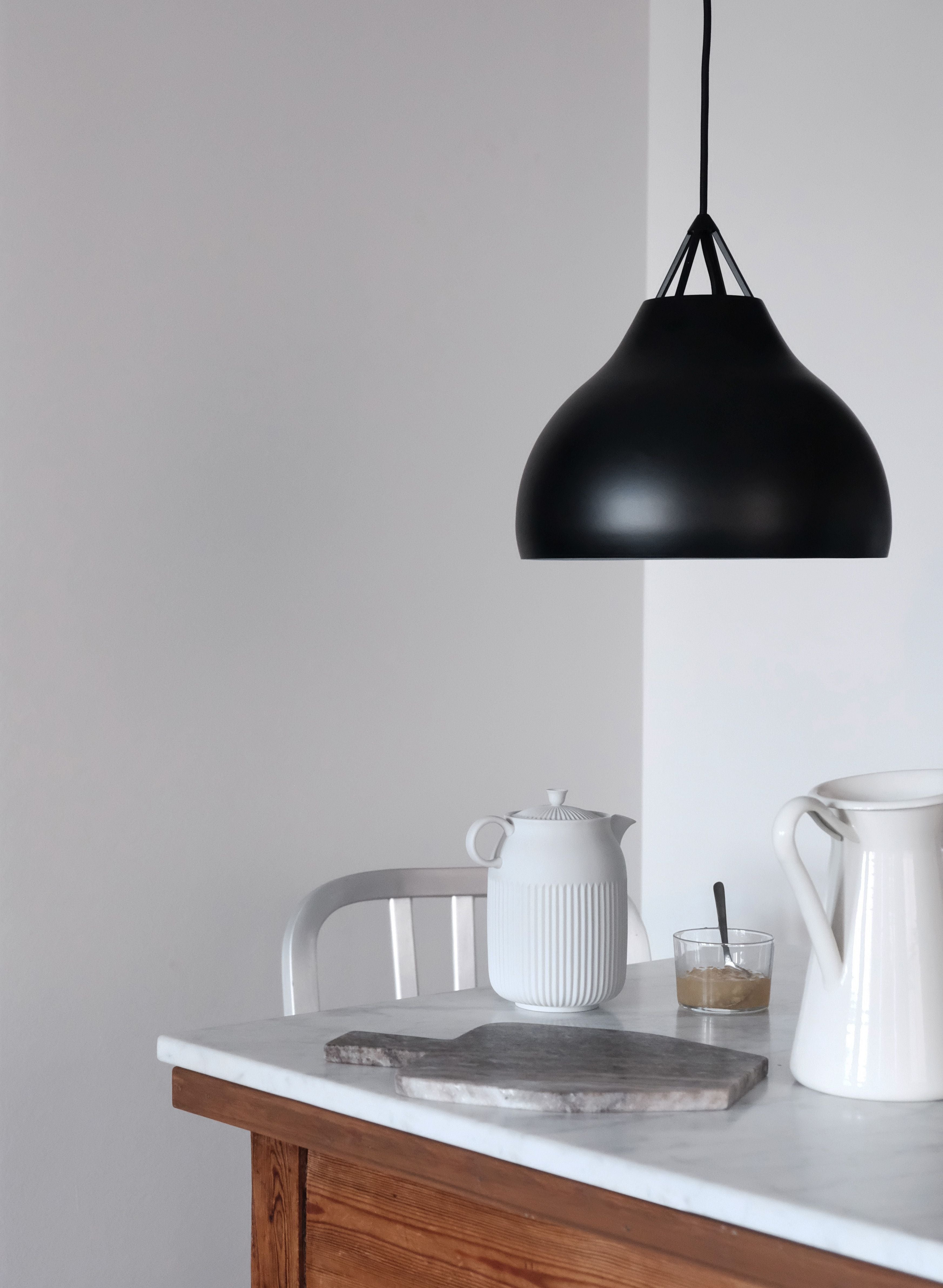 Suspension en métal noir, h 30 cm d 29 cm Pyra - DYBERG LARSEN - 4