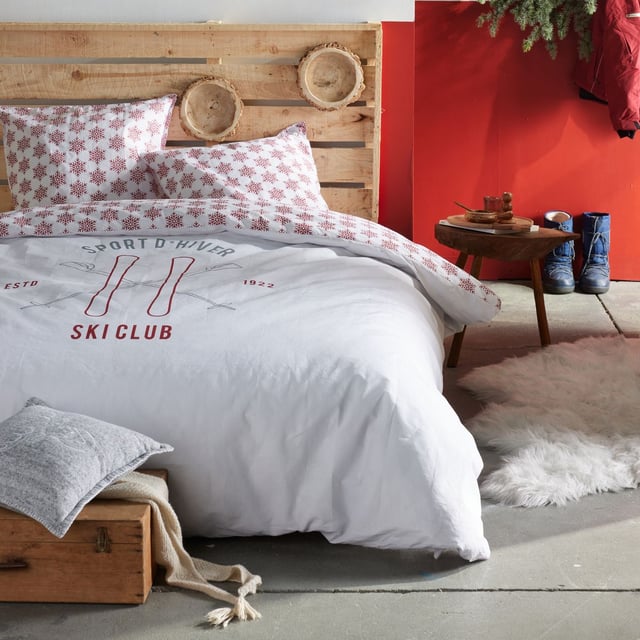 Parure de lit imprimé Graphique coton HORS PISTE