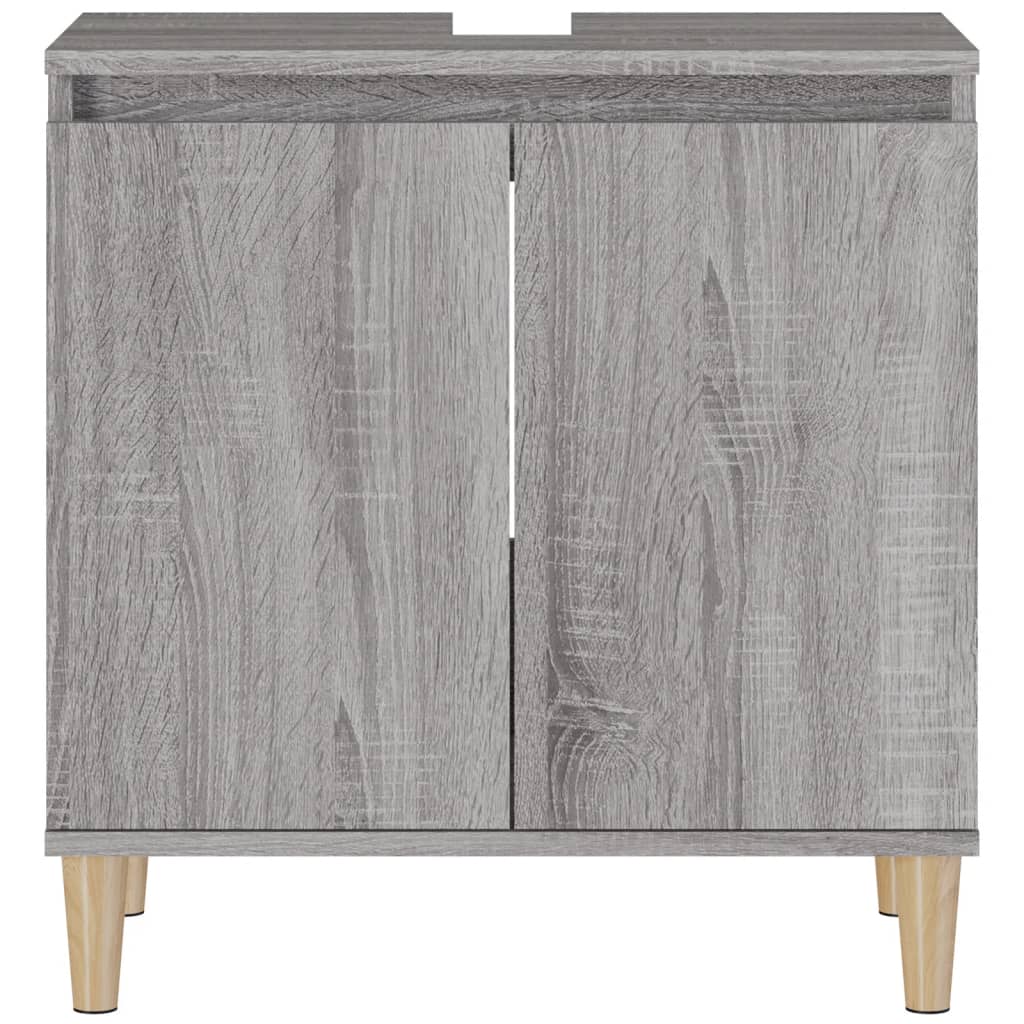 Mobile lavabo sottolavabo 58 x 33 x 60 cm multistrato grigio 02_0006848 - 2