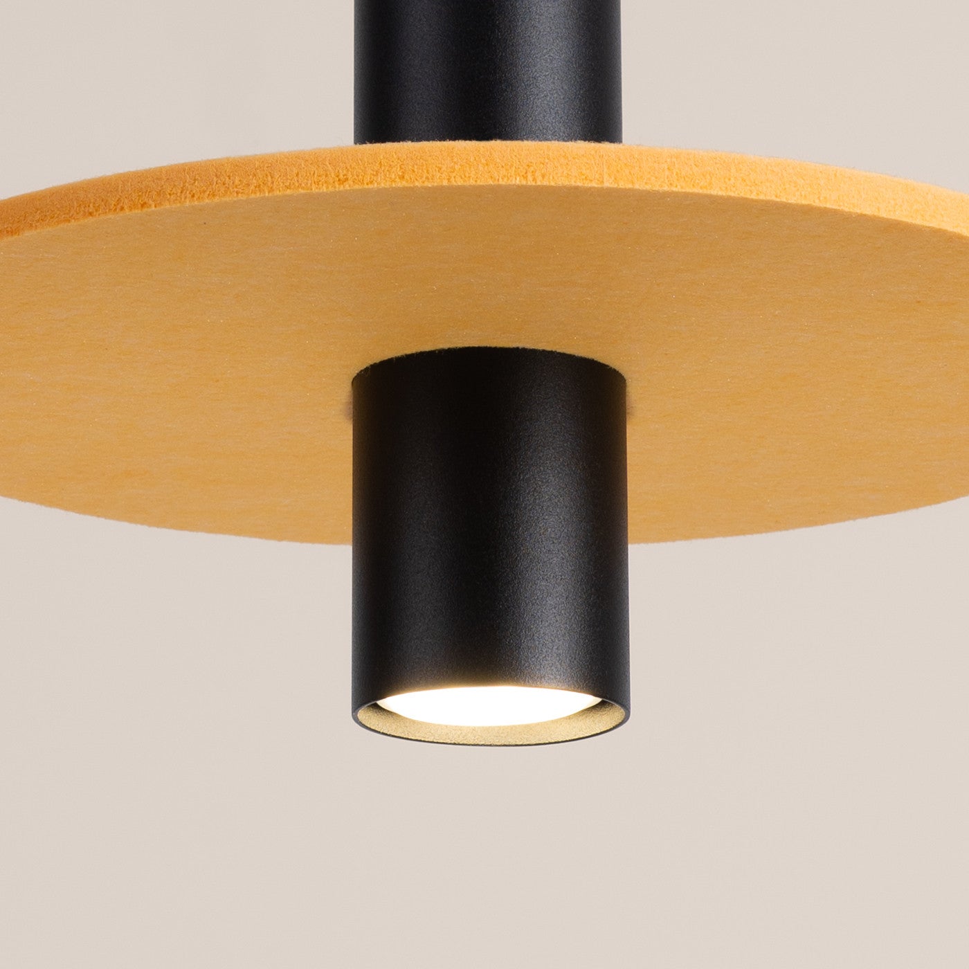 Lampa sufitowa filcowy krążek PELTA czarno-żółta 1xGU10x10W filc wym:126x30x30cm IP20 Sollux Lighting - 6