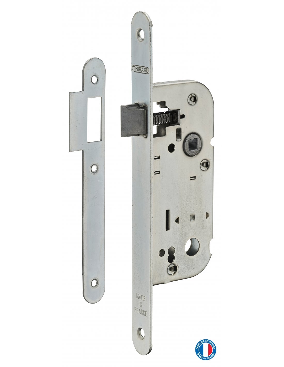 THIRARD - Serrure encastrable bec de cane pour porte intérieure, axe 40mm, bouts ronds - THIRARD - 2